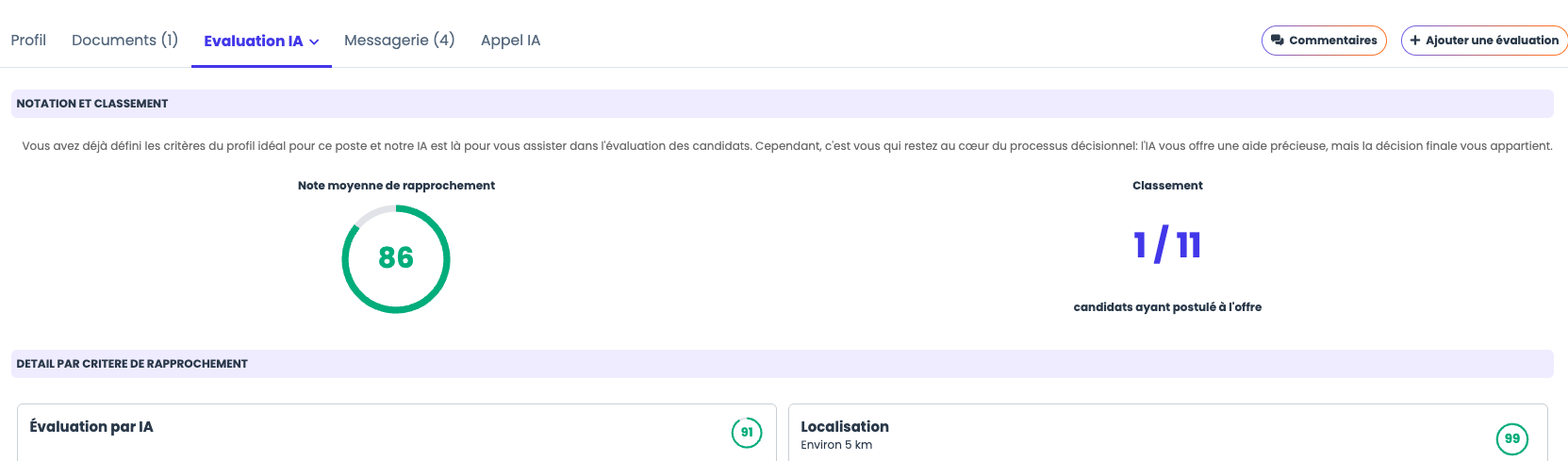 Matching CV et offre d'emploi